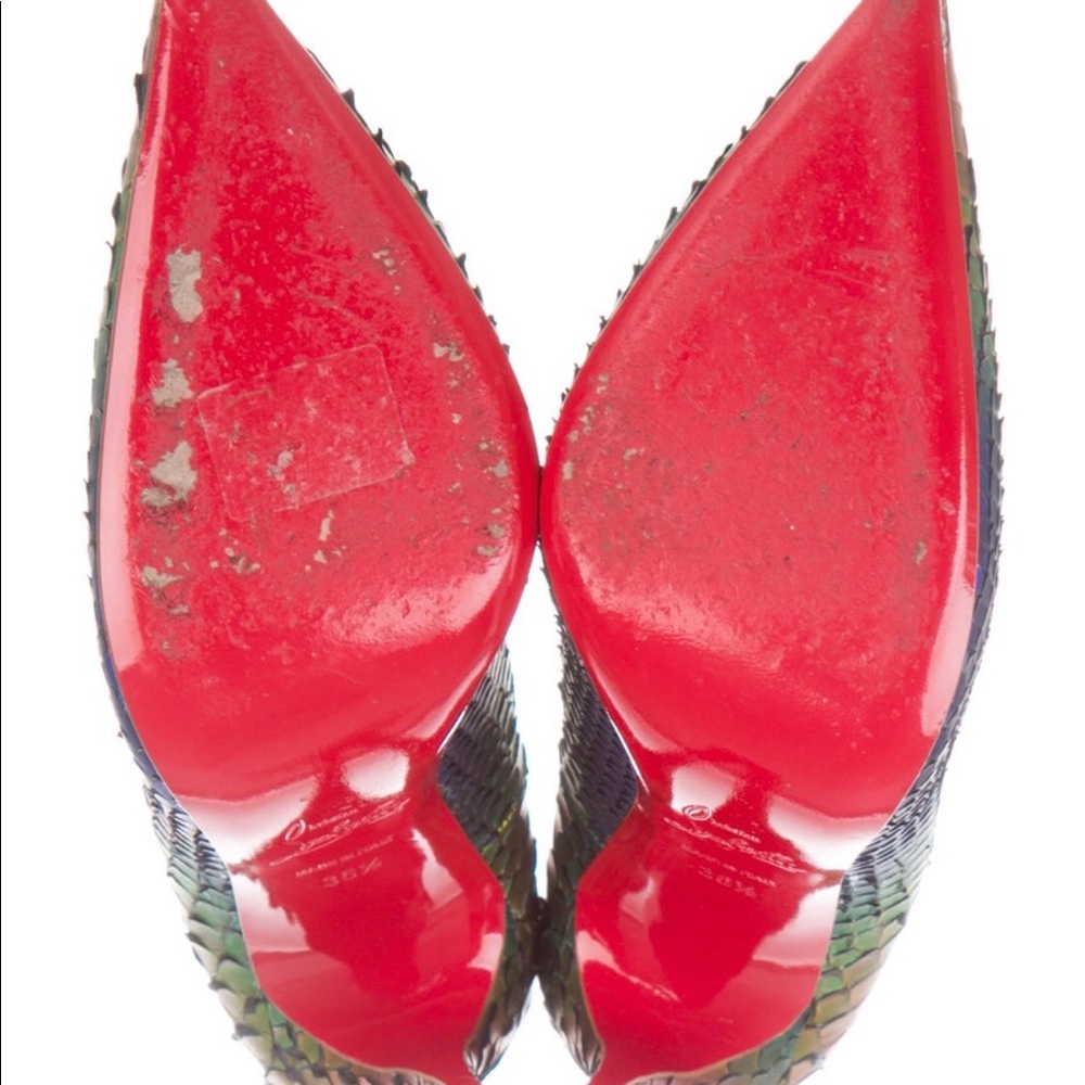 CHRISTIAN LOUBOUTIN SNAKESKIN HEELS - Picture 6 of 7